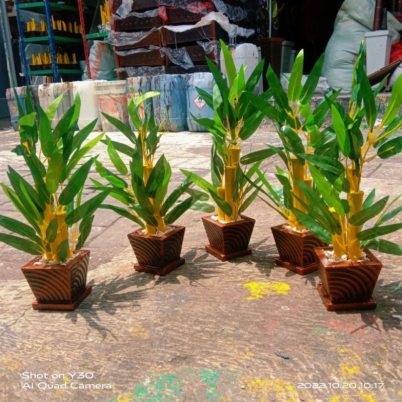 Jual LENGKAP VAS BEBATUAN BAMBU KUNING ARTIFICIAL DEKORASI//RANGKAIAN ...
