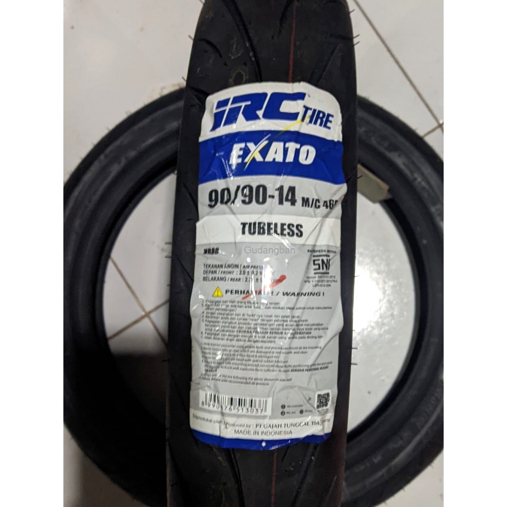 Jual IRC 90 90 14 Exato NR88 Tubeless Ban luar motor Matic vario beat mio  Shopee Indonesia