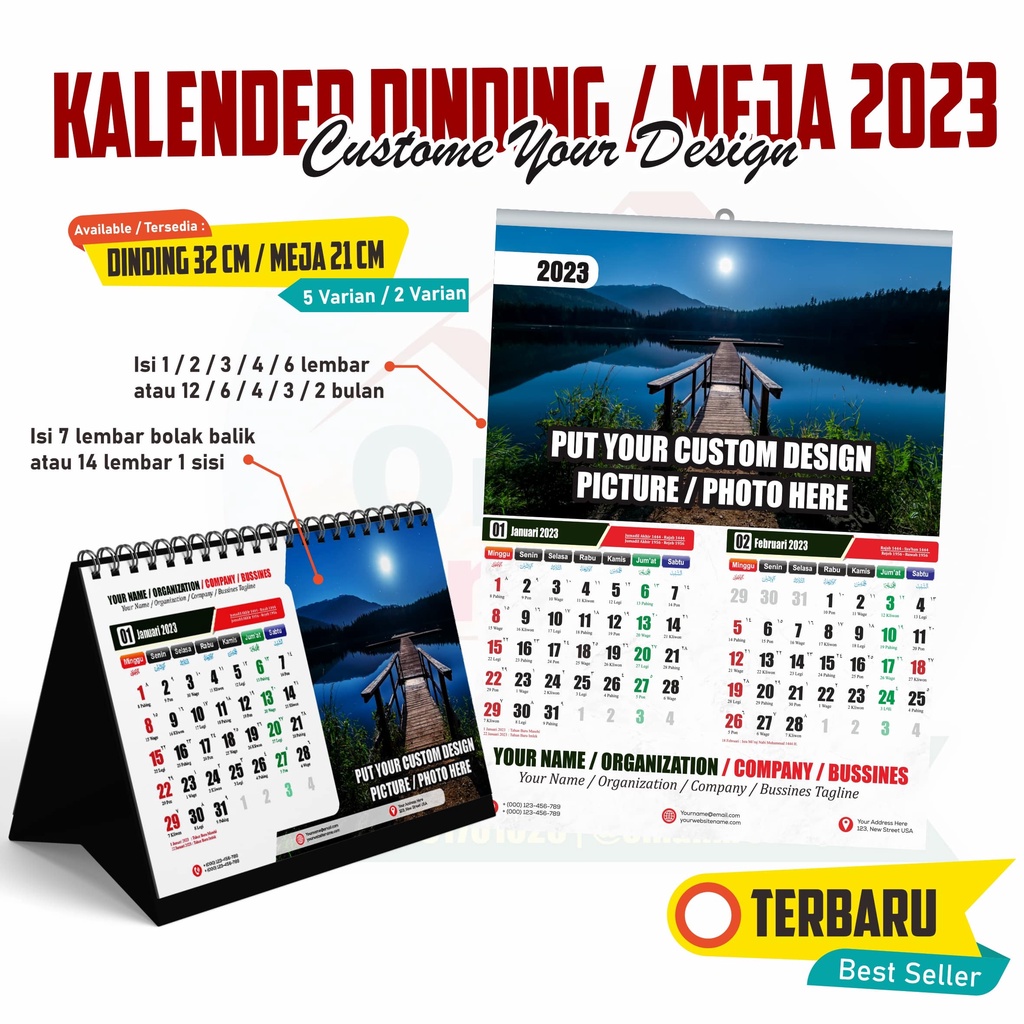 Jual KALENDER MEJA 2023 BISA CUSTOM FOTO / GAMBAR | Shopee Indonesia