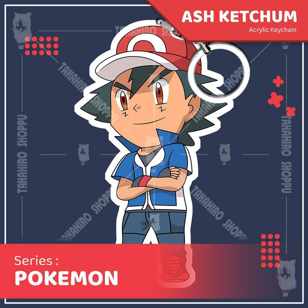 Jual Gantungan Kunci / Keychain Akrilik Pokemon ASH KETCHUM | Shopee ...