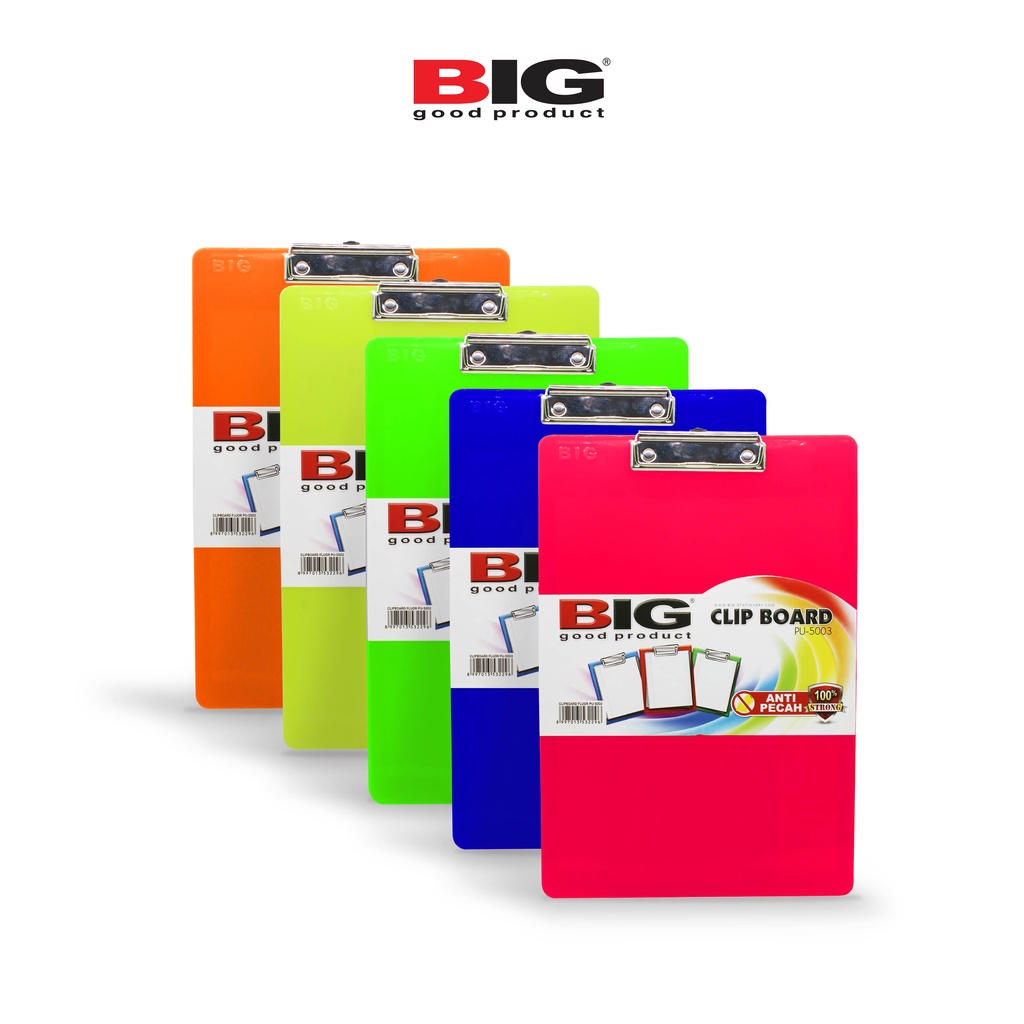 Jual BIG Clipboard Papan Jalan Papan Ujian Warna Fluorescent Ukuran F4 ...