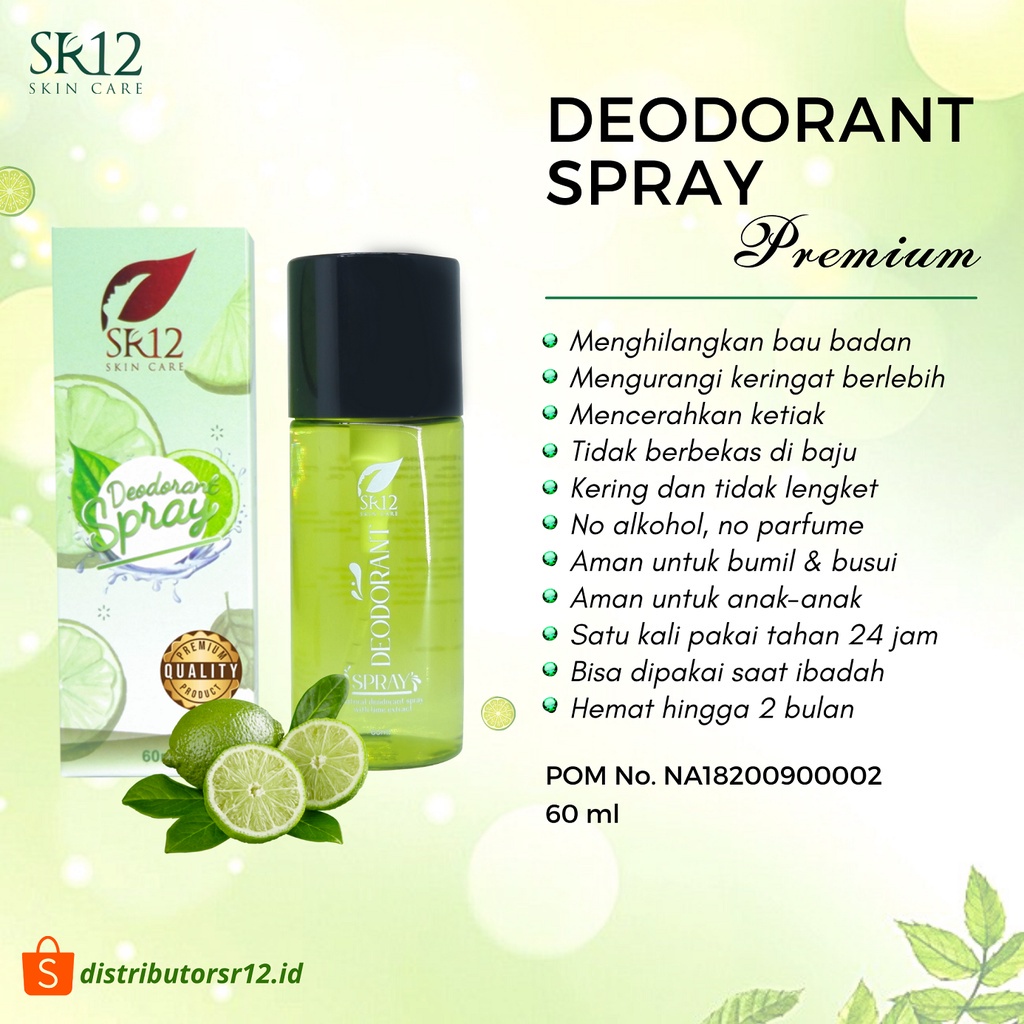 Jual Deodorant Spray SR12 Herbal Ampuh atasi Bau Badan Keringat