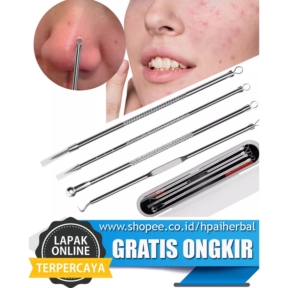 Jual Pinset Facial Jerawat Dan Komedo Isi Pcs Pencabut Komedo