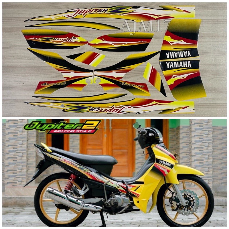 Jual STIKER STRIPING MOTOR JUPITER Z 2004 KUNING | Shopee Indonesia