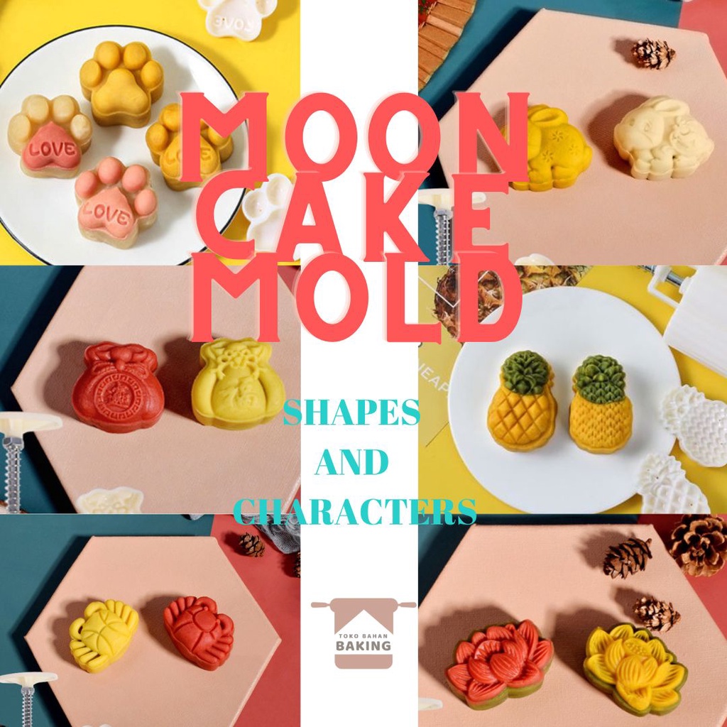 Jual 2 IN 1 MOONCAKE MOLD ANEKA BENTUK UNIK DAN KARAKTER UNIK - SNOW ...