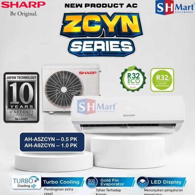 Jual AC SHARP 1/2 PK AH-A5ZCYN GOLD FIN ANTI KARAT AHA5ZCYN TERBARU ...