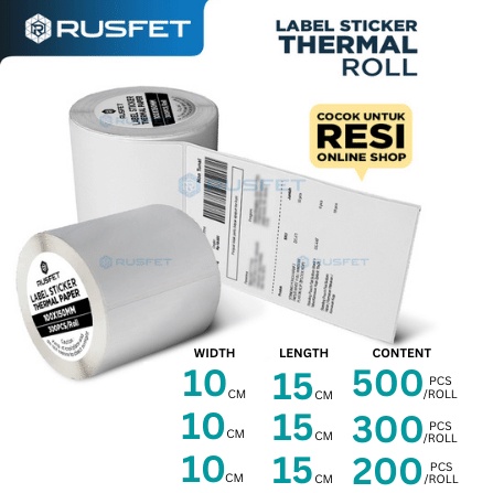 Jual STICKER LABEL THERMAL PAPER A6 | KERTAS STIKER RESI | LABEL STRUCK ...
