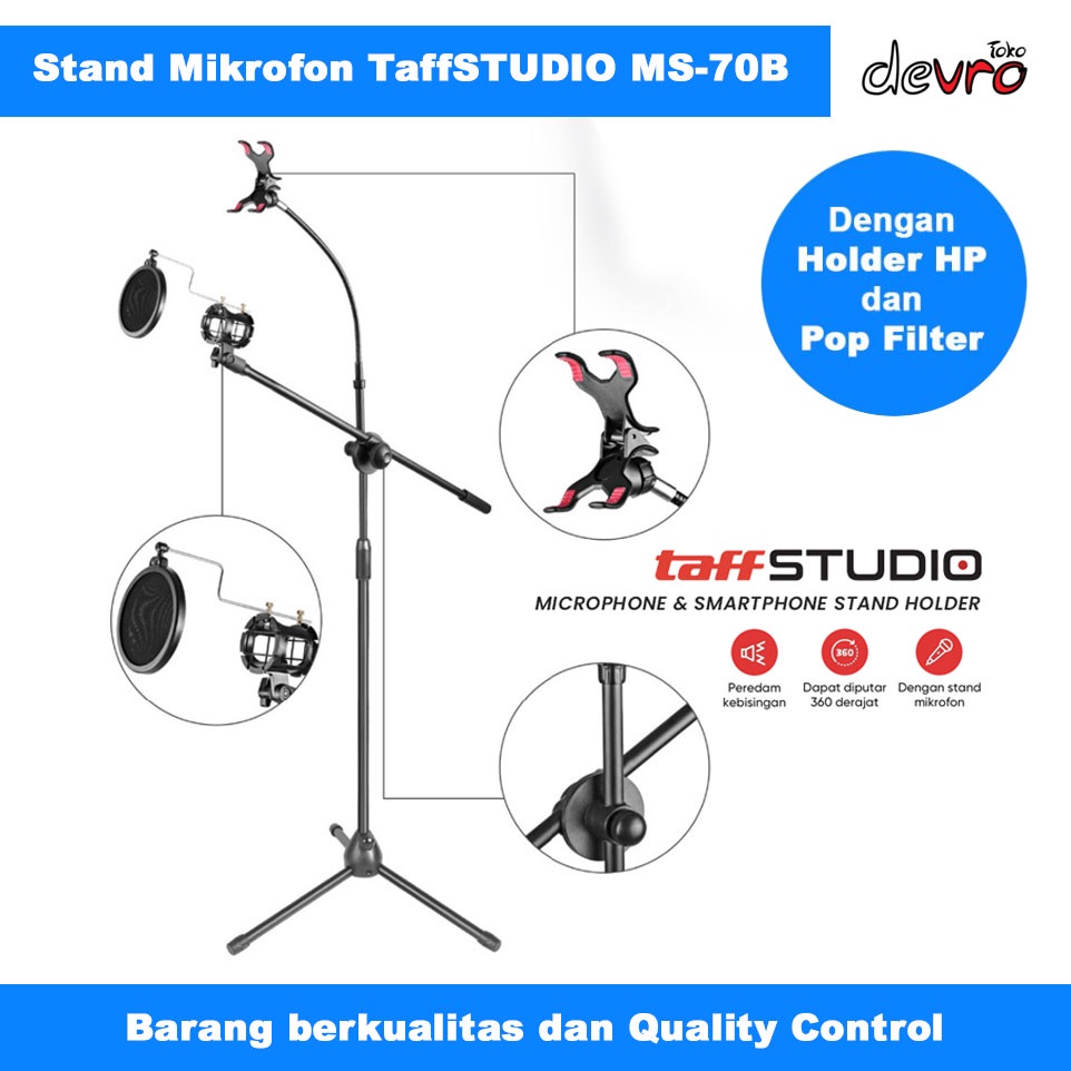 Jual Taffstudio Ms B Stand Mikrofon Microphone Dgn Holder