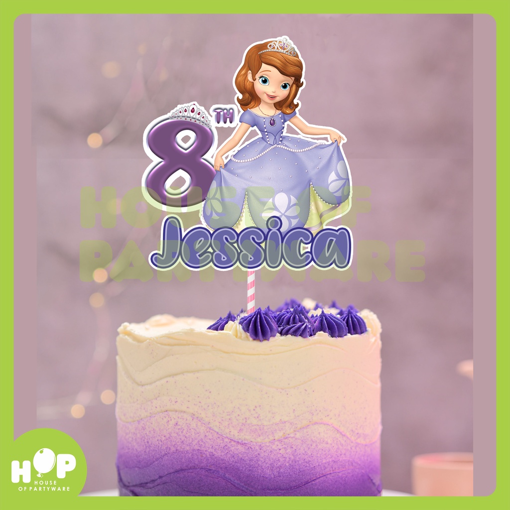 Jual Topper Cake SOFIA THE FIRST / CUSTOM ANGKA & NAMA / Hiasan Kue ...