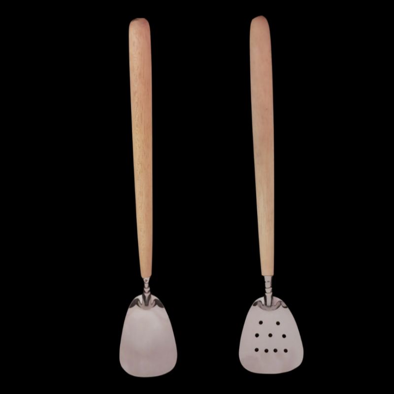 Jual Sodet Jawa / Spatula Stainless Gagang Kayu 35 cm Shopee Indonesia