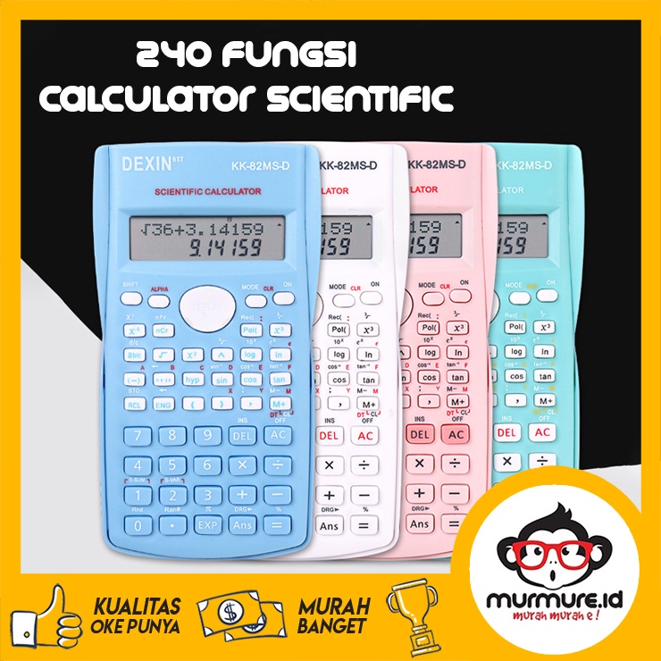 Jual MURMURE.ID | KALKULATOR SAINS FUNCTION SCIENTIFIC CALCULATOR 240 ...