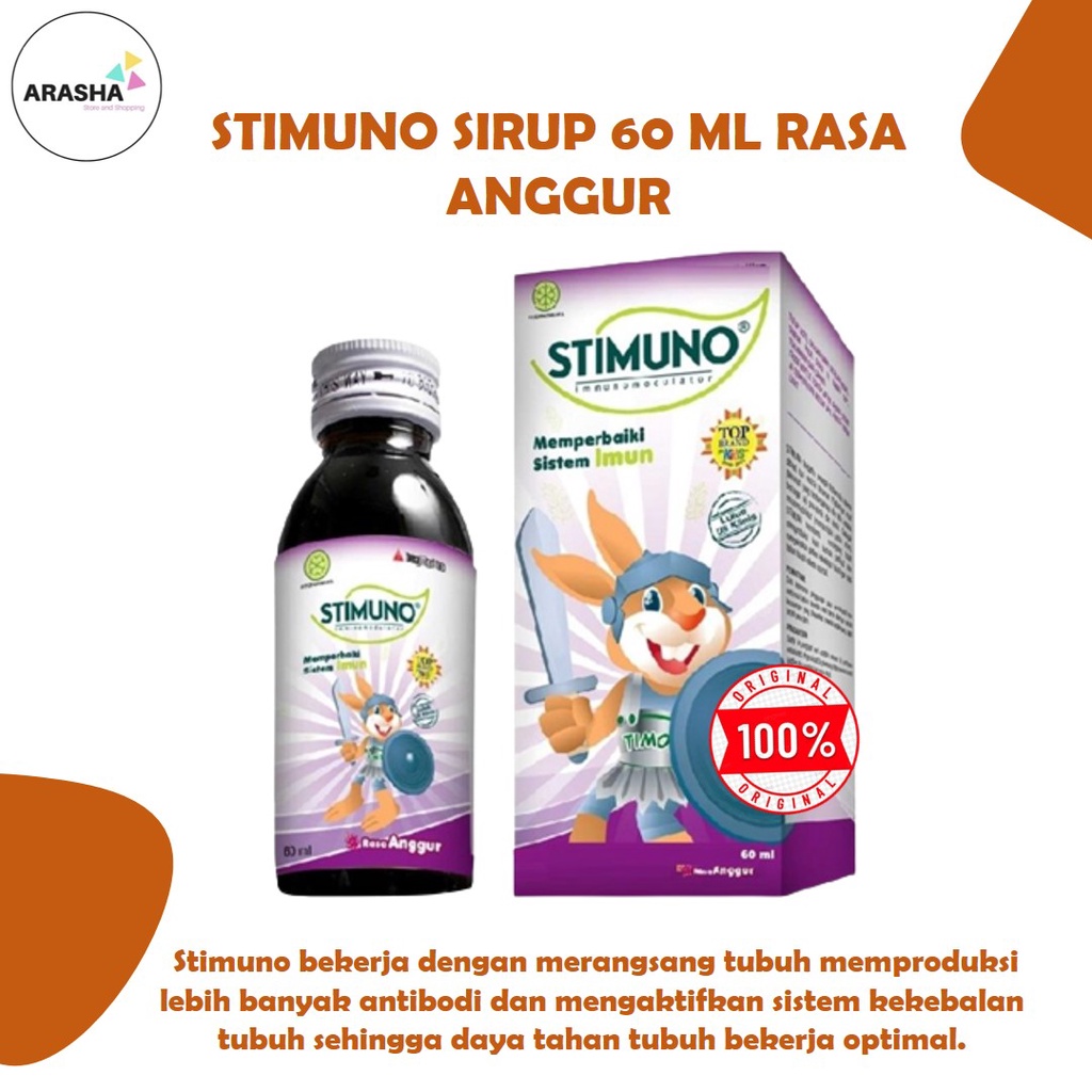 Jual STIMUNO SIRUP 60 ML RASA ANGGUR dan ORIGINAL - Vitamin Sistem Imun ...