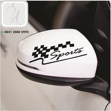 Jual cutting sticker mobil spion rally flag sport bendera rally stiker ...