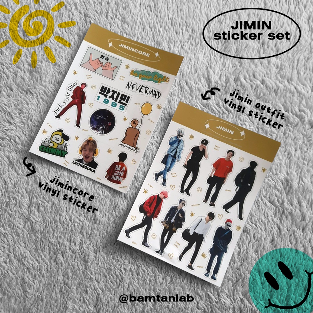 Jual JIMIN STICKER SET / JIMIN OUTFIT STICKER / JIMINCOREE STICKER ...