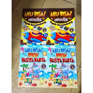 ( PROMO BUKU MURAH ORIGINAL ) BUKU ANAK - PAUD - TK / AKTIVITAS ANAK / BELAJAR ANAK - MENULIS DAN MENGGAMBAR / AKU BISA MENULIS TEGAK BERSAMBUNG / AKU BISA BIKIN HASTA KARYA / BELAJAR MENULIS ANAK / BELAJAR MENGGAMBAR ANAK