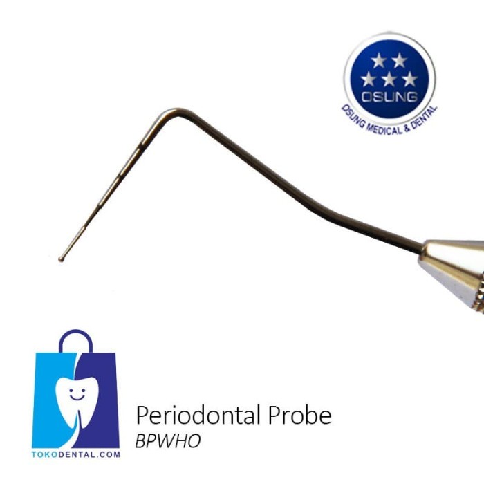 Jual Alat Diagnostik Gigi Dental Periodontal Probe Who Osung [Ready