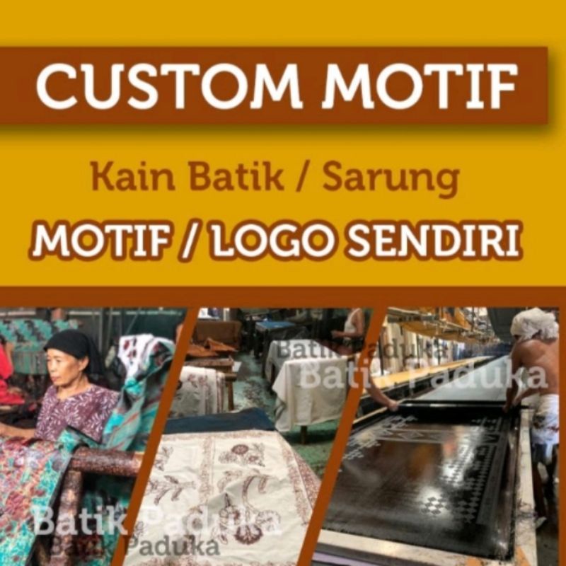 Jual Custom Motif Sarung Kain Batik Seragam Motif Logo Sendiri