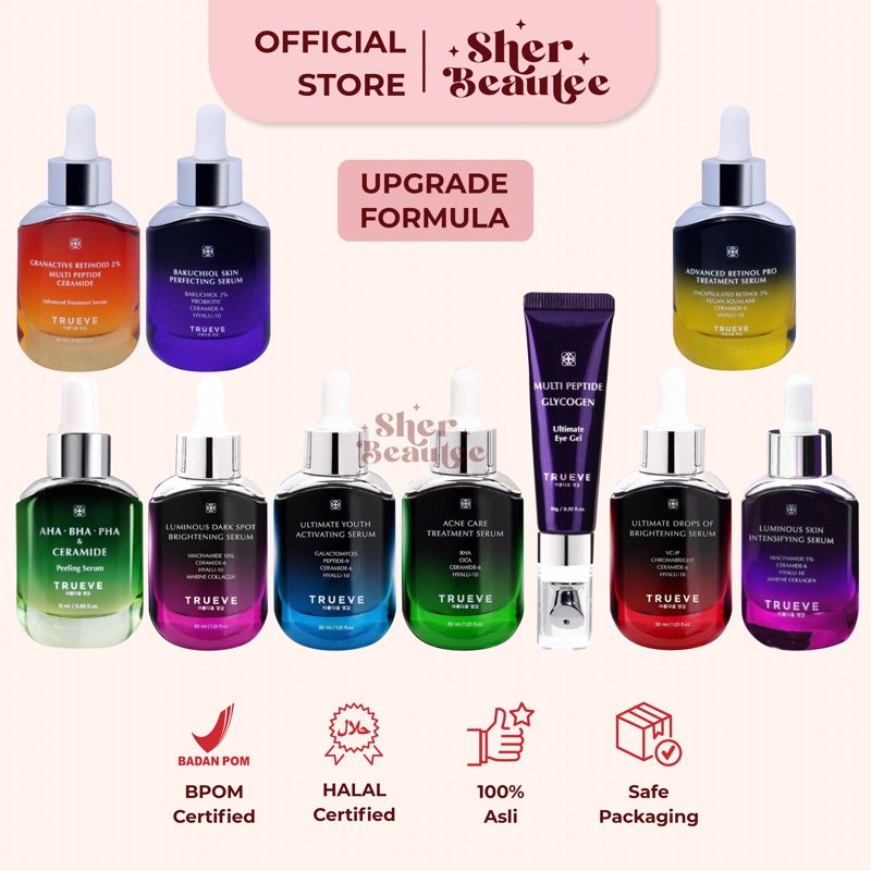 Jual Trueve Serum All Varian & Eye Gel + New Formula, Packaging Serum ...