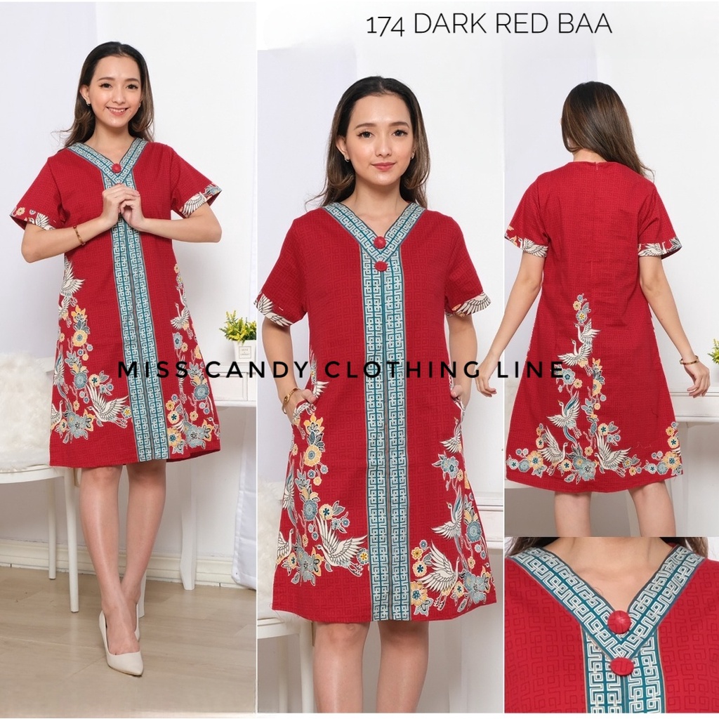 Jual Couple Batik Merah Imlek Sincia Atasan Dress Cheongsam Baa Series Shopee Indonesia 