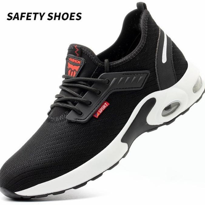 Jual SEPATU SAFETY IMPORT ANTI PAKU UJUNG BESI RINGAN SAFETY SHOES