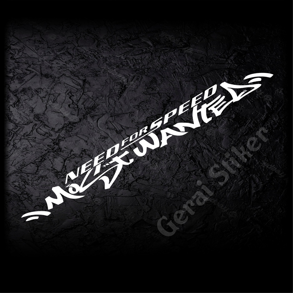 Jual stiker kaca mobil sticker cutting NFS MOST WANTED, stiker keren ...