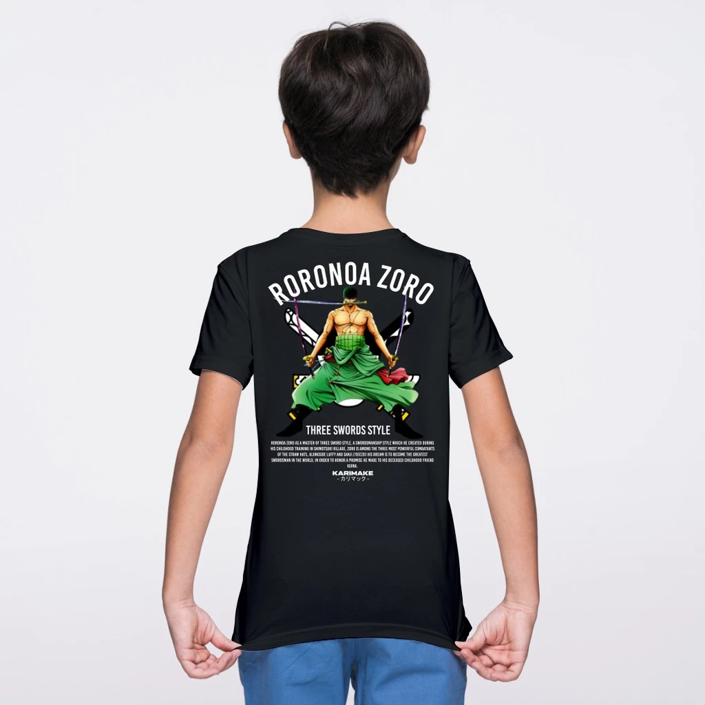 Baju Kaos Anak Unisex Gambar Anime ONE PIECE RORONOA ZORO SWORDSMAN