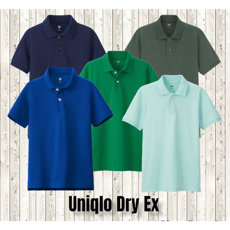 Jual UNIQLO Men Polo Shirt Kaos Olahraga Pria DRY EX Lengan Pendek