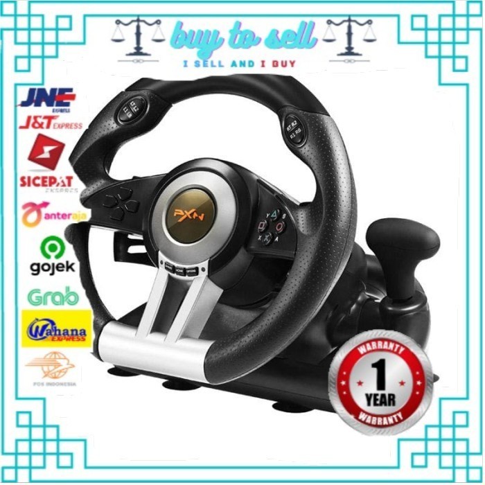 Jual [Acc/Aksesoris] Pxn V3Ii Racing Steering Wheel Stir Setir Ps Ps3 ...