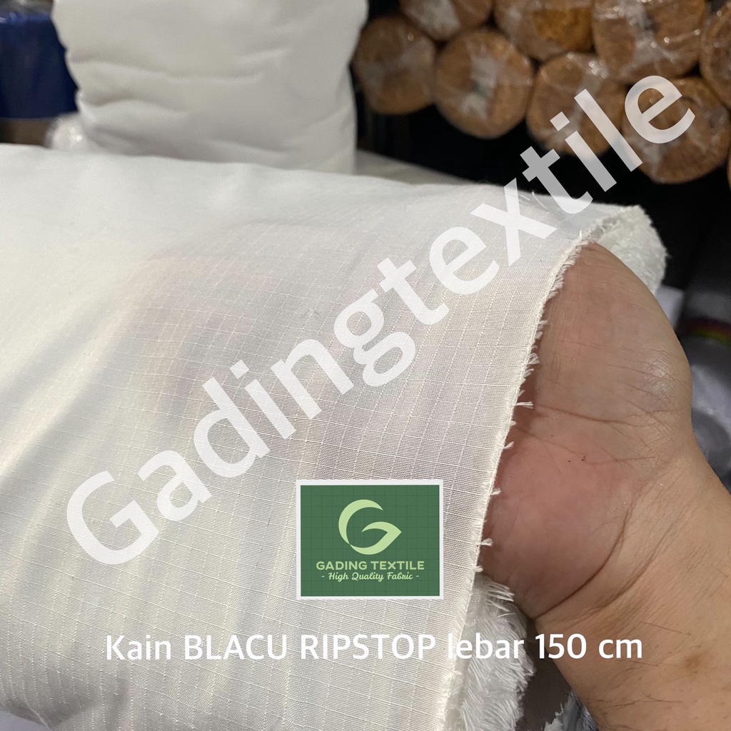 Jual ( per 1 roll ) kain BLACU RIPSTOP BW lebar 150 cm belacu blaco ...