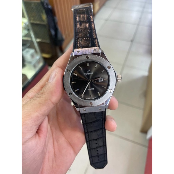 Jual New Jam Tangan Pria Cowok Kulit Tanggal Aktiv Diameter Cm