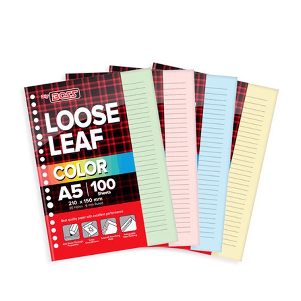 Jual Big Boss Loose Leaf A5 isi 50 Warna / Rainbow Bergaris / Isi ...