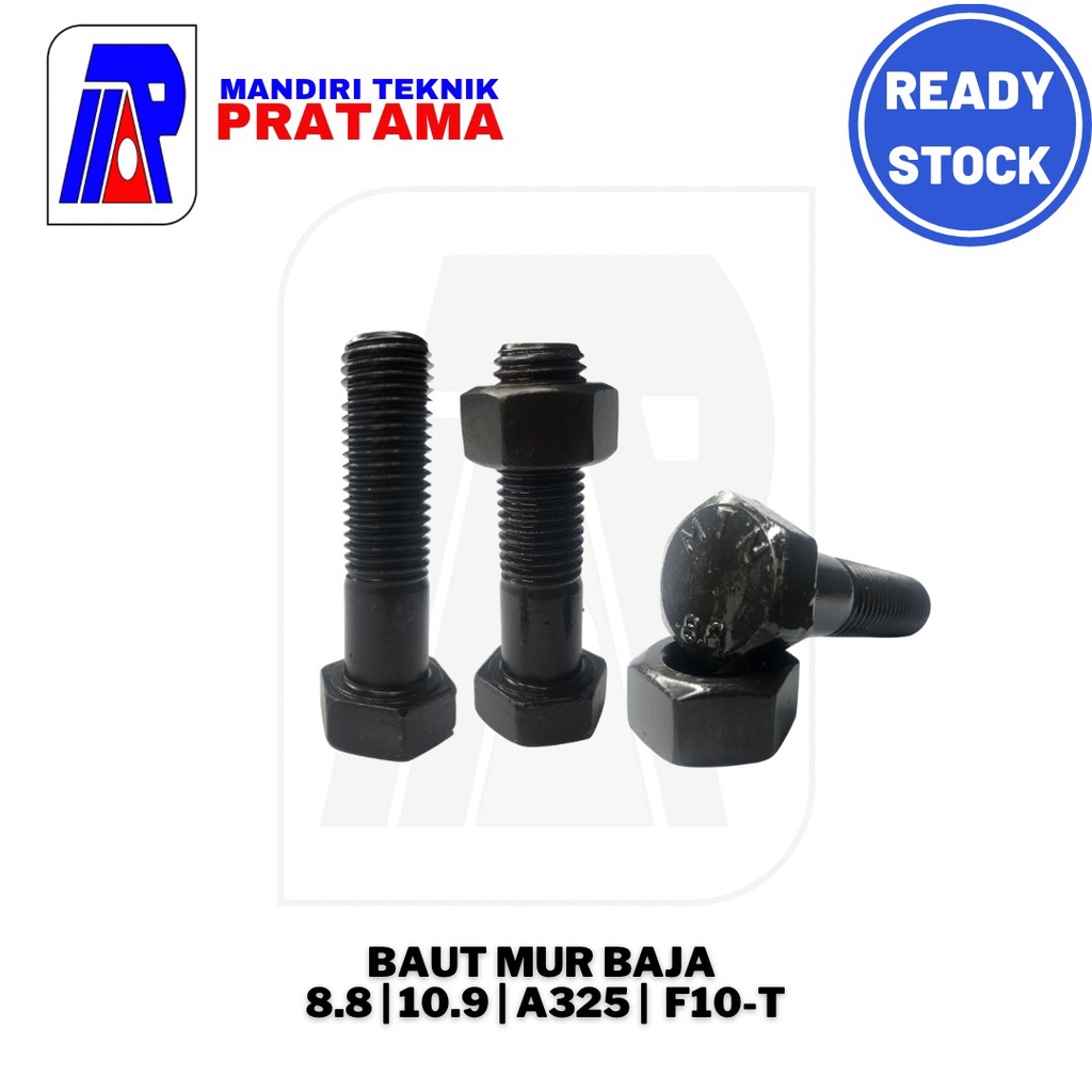 Jual Baut Mur Baja M16 X 50 Grade 8.8 HIGH TENSILE BOLT | Shopee Indonesia