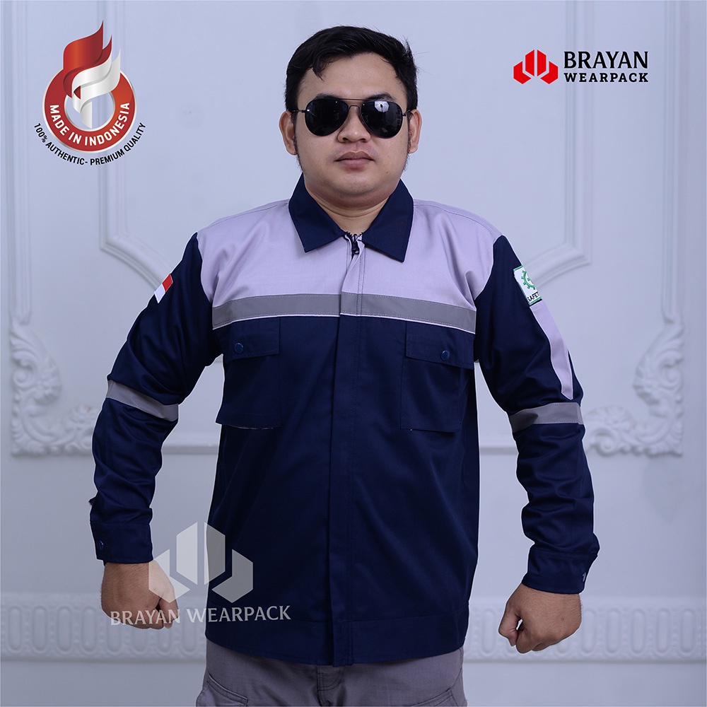 Jual Kemeja Safety Wearpack Kerja Baju PDL Lengan Panjang Seragam ...