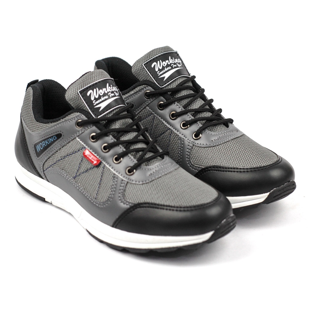 Jual Working Sneakers For You Sepatu Kerja Pria Warna Hitam bisa Untuk