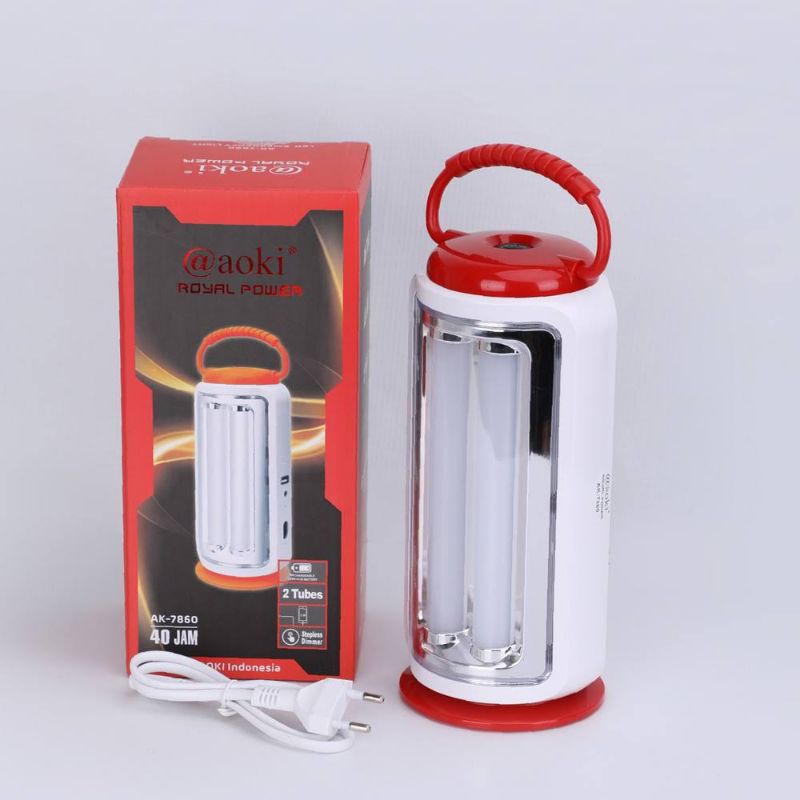 Jual Lampu Emergency Aoki Led AK-7860 2 Tubes/2 Arah Tahan Hingga 40Jam ...