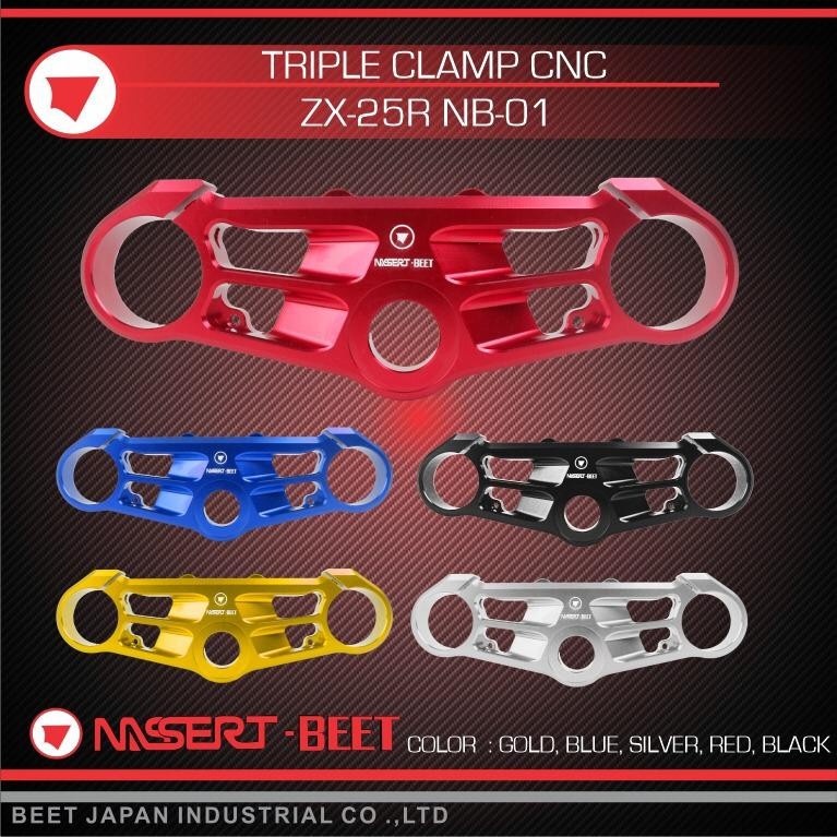 Jual NASSERT BEET TRIPLE CLAMP/SEGITIGA CNC KAWASAKI ZX25R | Shopee ...