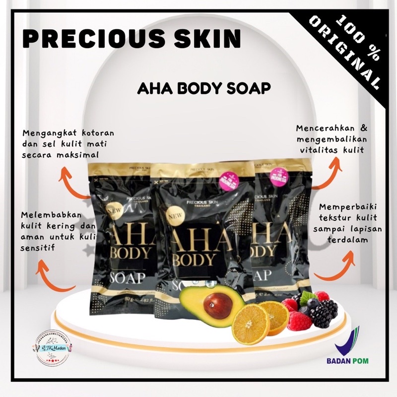 Jual PRECIOUS SKIN THAILAND AHA BODY BOOSTER SOAP (NEW) | Shopee Indonesia