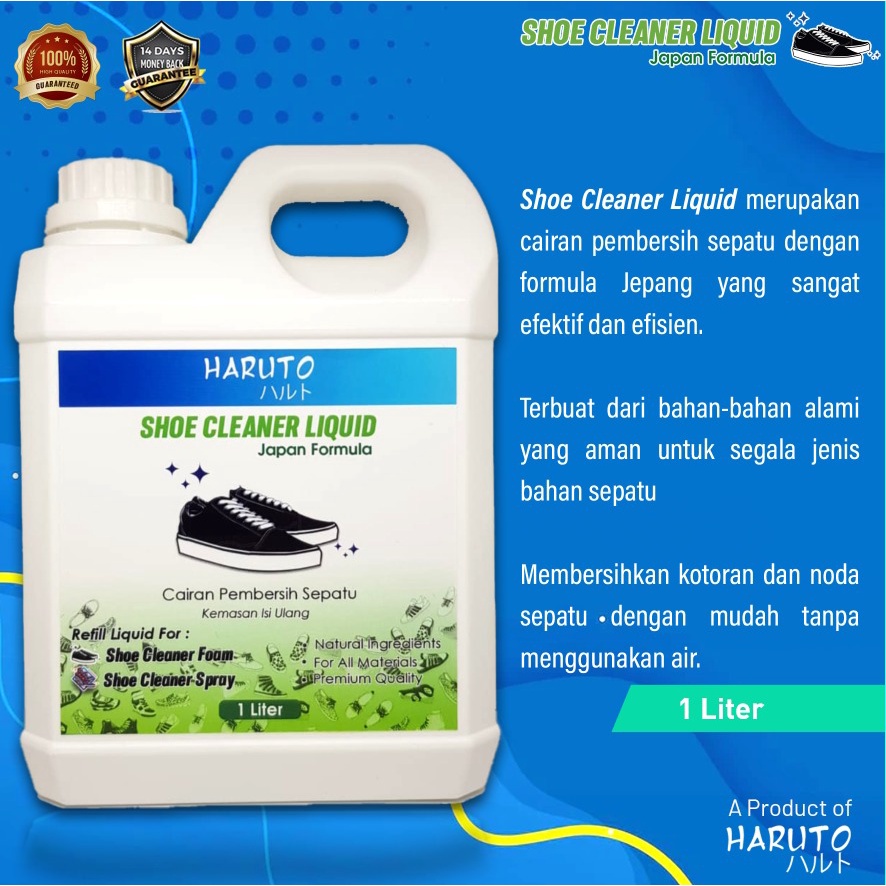 Jual Shoe cleaner 1 Liter by Haruto cairan pembersih sepatu kemasan 1 ...