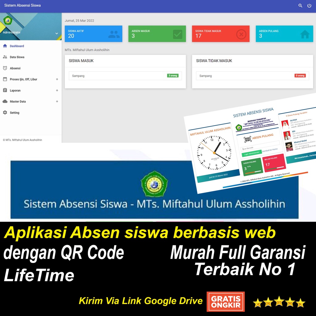 Jual Aplikasi Absen Siswa Berbasis WEBSITE Dengan QR Code | Shopee ...