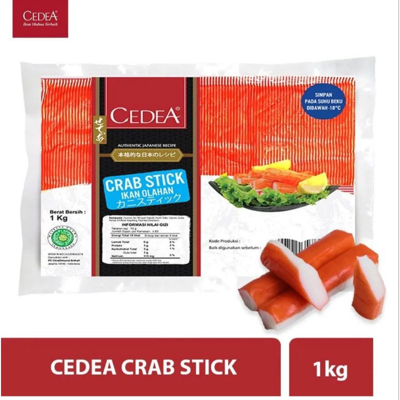 Jual Cedea Crab Stick 250gr 1 kg Kani Stik Kepiting stik 500gr | Shopee ...