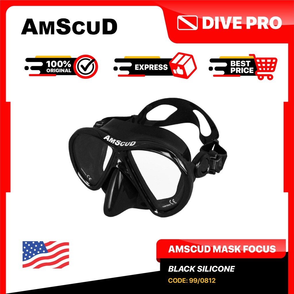 Jual MASK AMSCUD FOCUS BLACK SILICONE | Shopee Indonesia