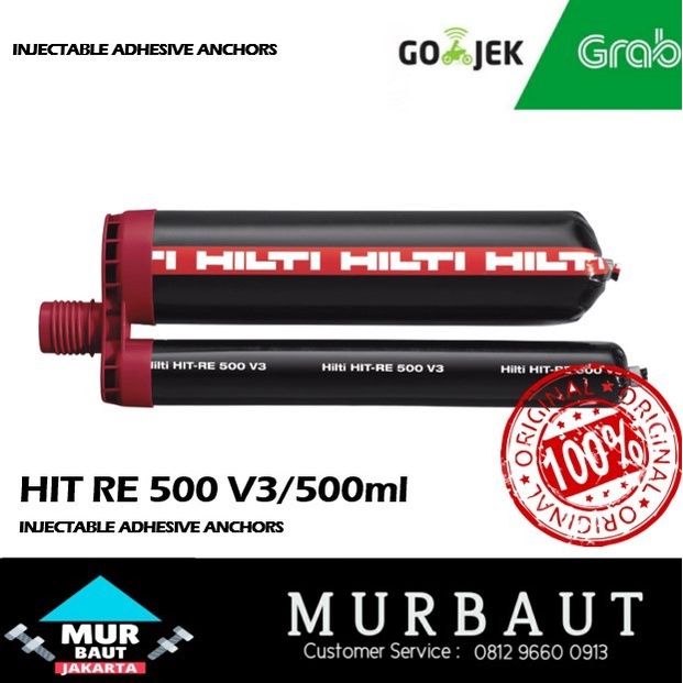 Jual Lem Material Lem Beton Hilti Hit Re 500 V3/500Ml Chemical Angkur ...