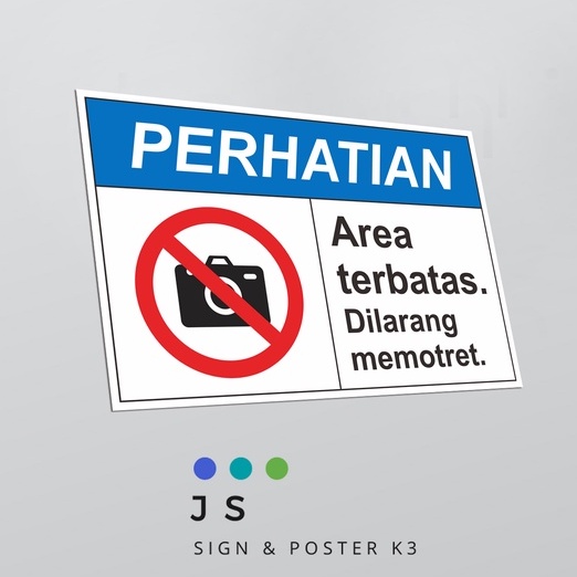 Jual Sticker K3 Safetysign Dilarang Memotret Shopee Indonesia