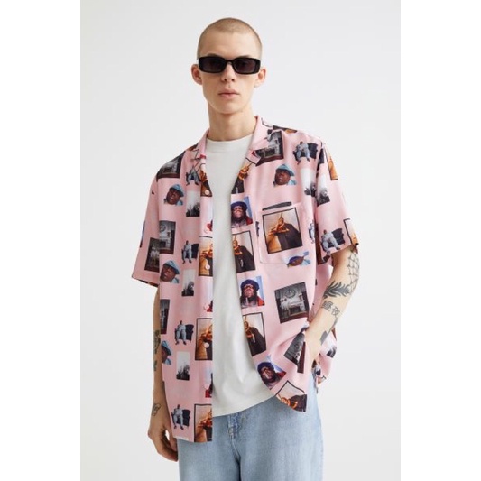 Jual Regular Fit Patterned Resort Shirt -Kemeja Pattern Hm Rick