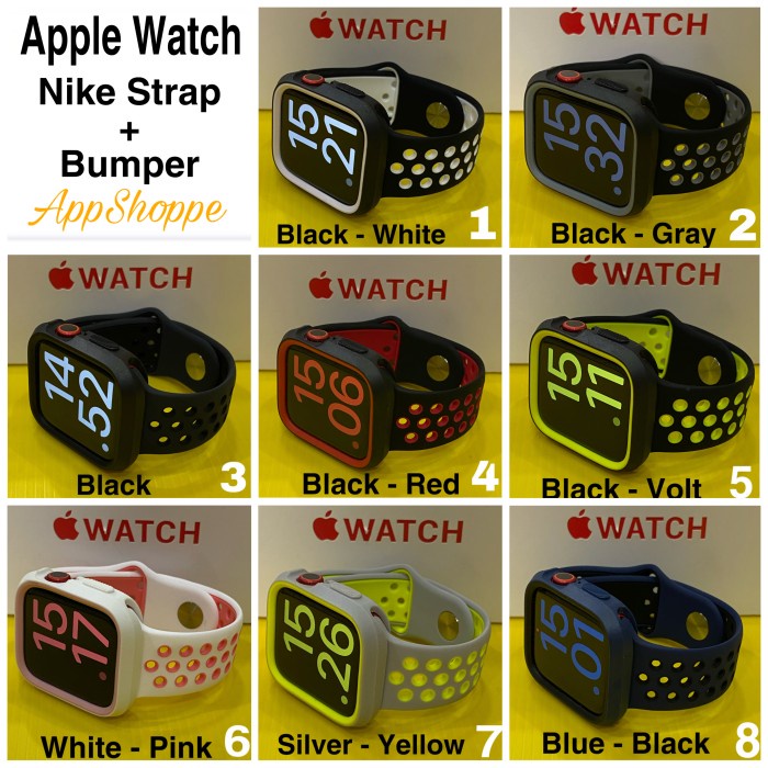 Jual Apple Watch Strap Series 5 Nike DESIGN BUMPER + STRAP Wristband
