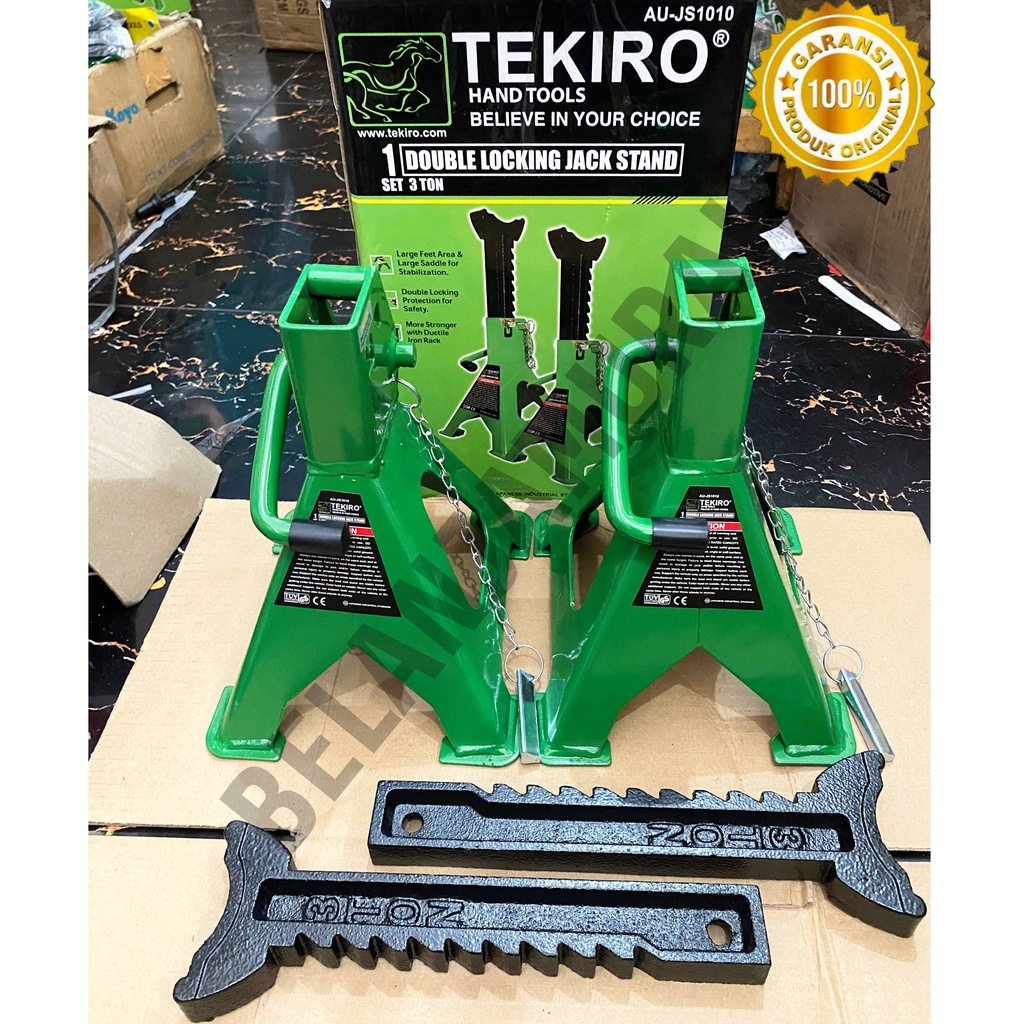 Jual Double Locking Jack Stand 3 Ton Tekiro 100 Asli Shopee Indonesia