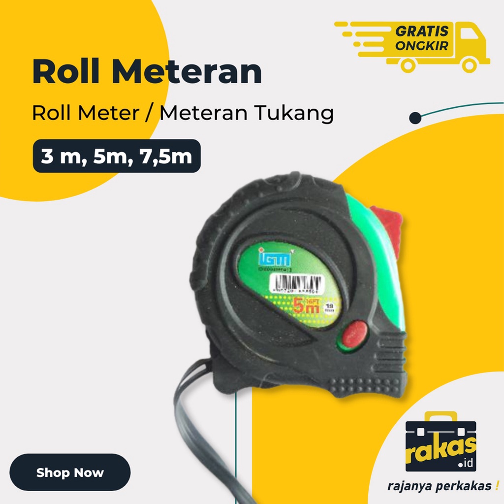 Jual Rol Meter / Meteran 3m, 5m dan 7,5m Dijamin Murah | Shopee Indonesia