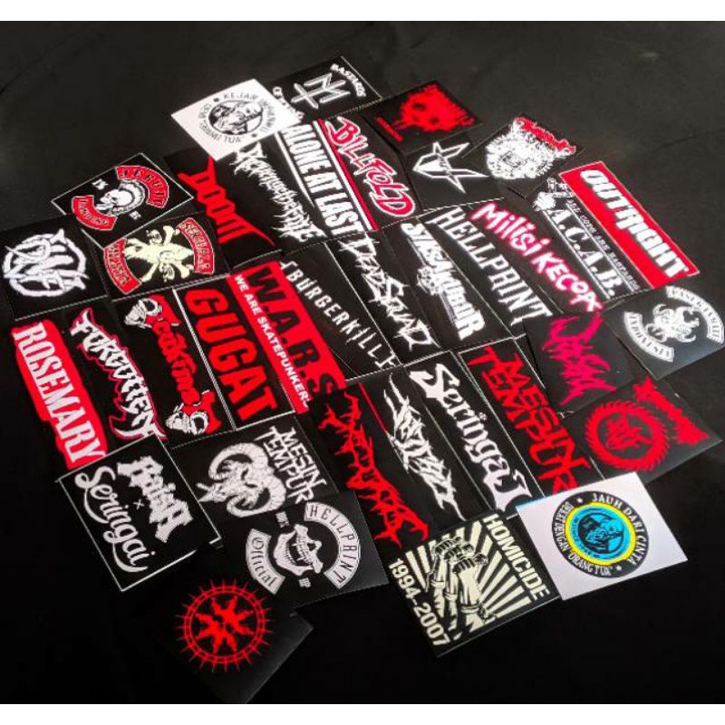Jual Stiker pack isi up to 24 sticker band indie Indonesia paket ...