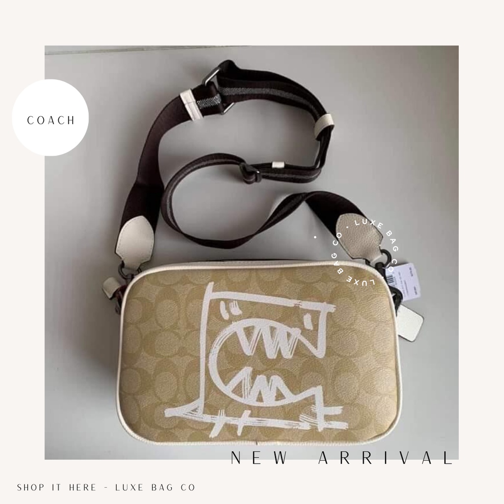 Jual Coach Vale Jes Crossbody in Signature Canvas Guang Yu Chalk 100