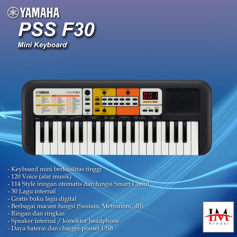 Jual Keyboard Mini Yamaha PSS F30/PSSF30/PSS F 30 (Setara F51 Versi ...